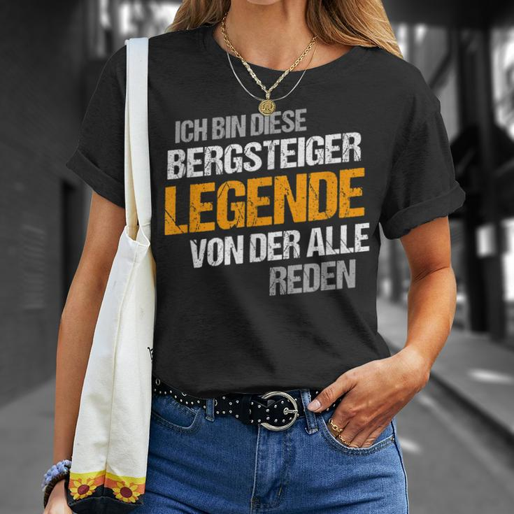 Herren Bergsteiger Lustig Spruch Legende Berge Witzig T-Shirt Geschenke für Sie