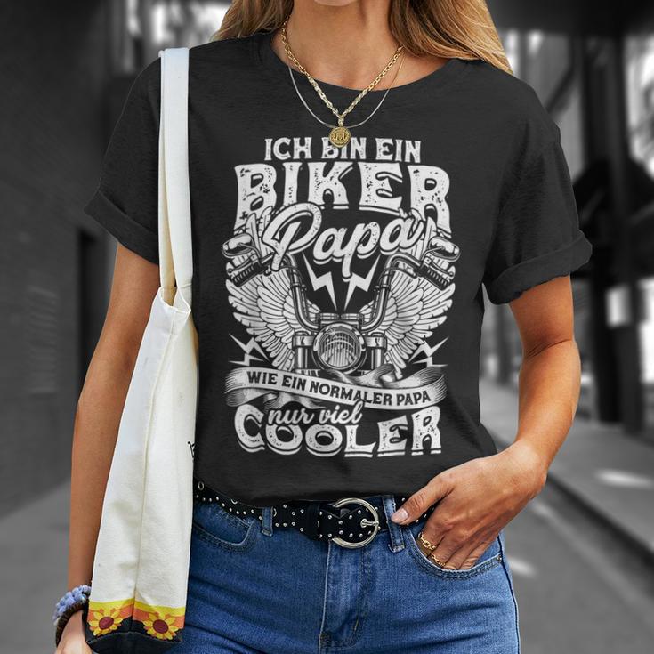 Herren Biker Papa T-Shirt, Motorrad Spruch für Väter Geschenke für Sie