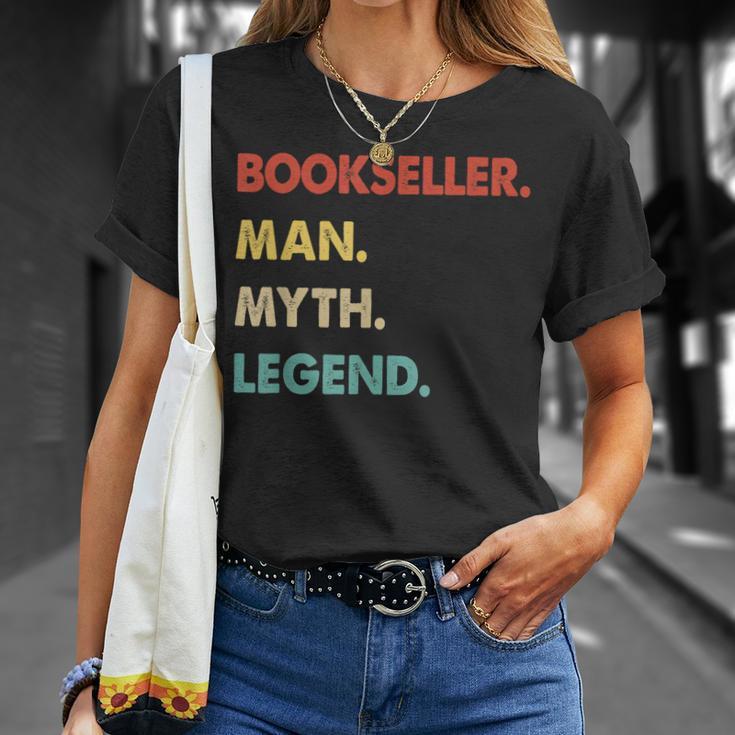 Herren Bookseller Mann Mythos Legende T-Shirt Geschenke für Sie