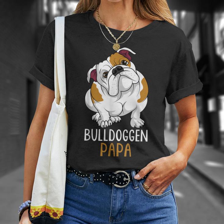 Herren Bulldoggen Papa Hundehalter Englische Bulldogge T-Shirt Geschenke für Sie