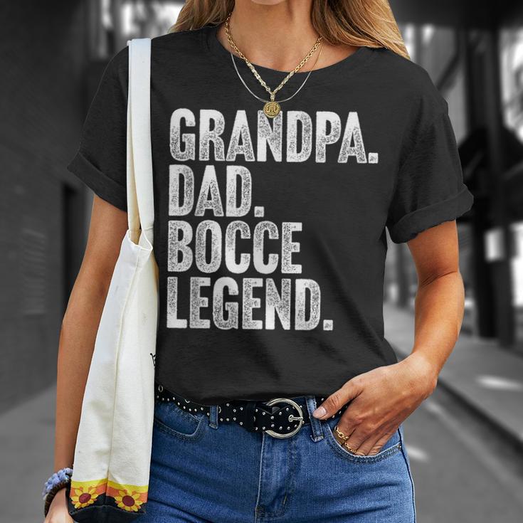 Herren Grandpa Dad Bocce Legend Opa Papa Boccia Legende T-Shirt Geschenke für Sie