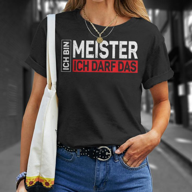 Herren Ich Bin Meister Ich Darf Das Meisterprüfung Geschenk T-Shirt Geschenke für Sie