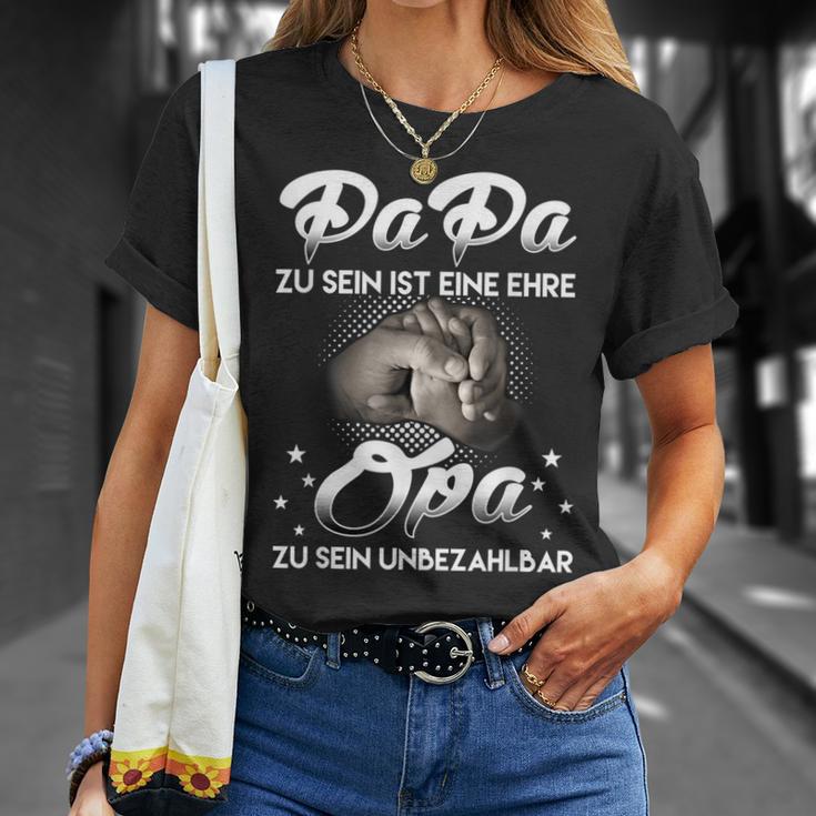 Herren Herren Ich Habe Zwei Titel Papa Und Opa Geschenk T-Shirt Geschenke für Sie