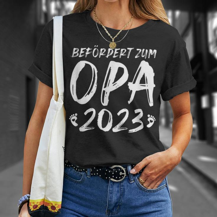 Herren Ich Werde Opa 2023 Schwangerschaft Verkünden T-Shirt Geschenke für Sie