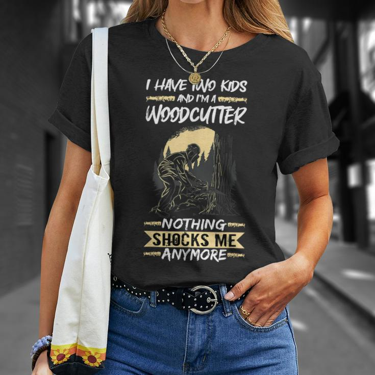 Herren Logger Holzfäller I Have Two And Im A Woodcutter T-Shirt Geschenke für Sie