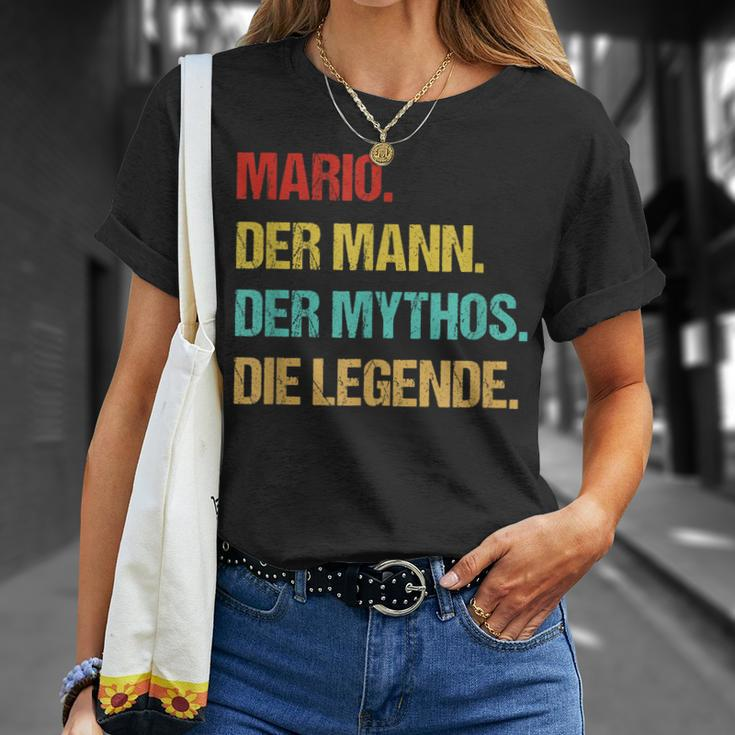Herren Mario Der Mann Der Mythos Die Legende T-Shirt Geschenke für Sie