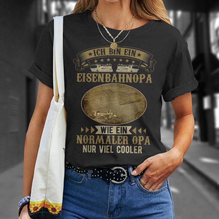 Herren Modellbahn Dampflok Lokomotiven Züge Opa Eisenbahn T-Shirt Geschenke für Sie