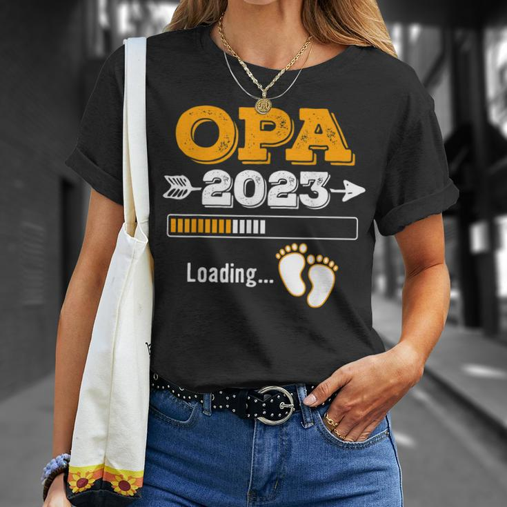 Herren Opa 2023 Loading T-Shirt, Werdender Opa Nachwuchs Lustig Geschenke für Sie