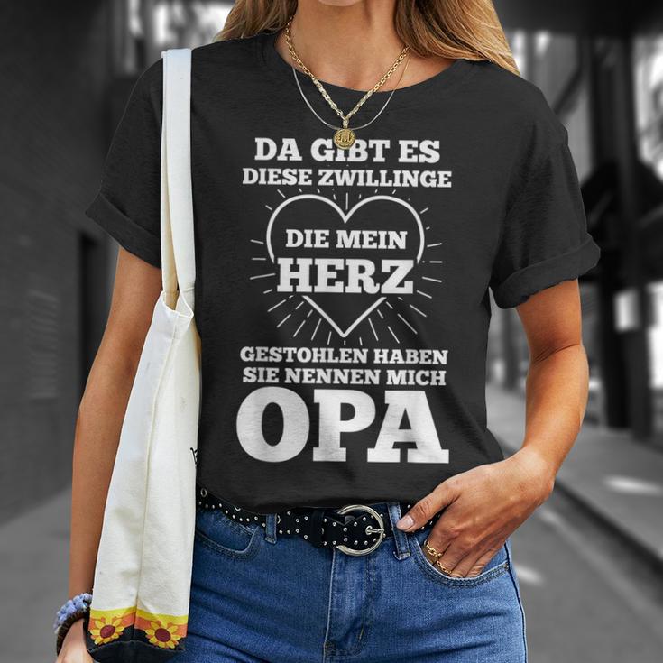 Herren Opa Zwilling Enkel Großvater T-Shirt Geschenke für Sie