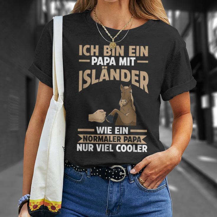 Herren Pferd Isländer Papa Vater Vatertag Reiter T-Shirt Geschenke für Sie