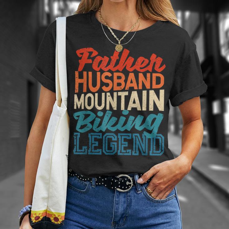 Herren Vater Ehemann Mountainbike Legende Vatertag Biker T-Shirt Geschenke für Sie