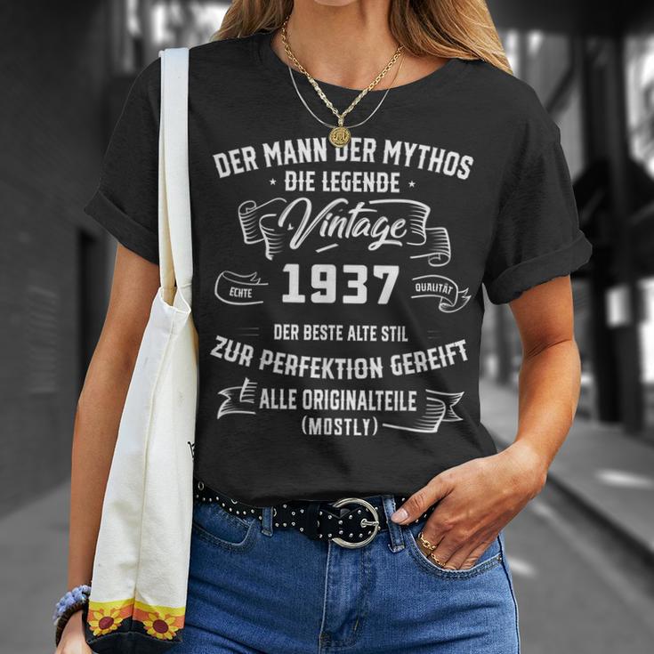 Herren Vintage Der Mann Mythos Die Legende 1937 86 Geburtstag T-Shirt Geschenke für Sie