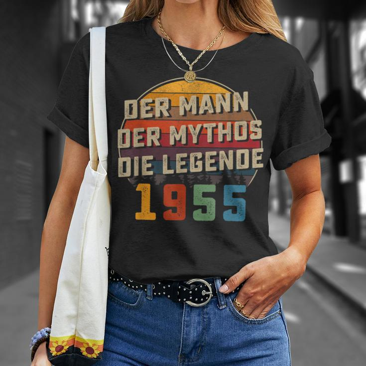 Herren Vintage Der Mann Mythos Die Legende 1955 68 Geburtstag T-Shirt Geschenke für Sie