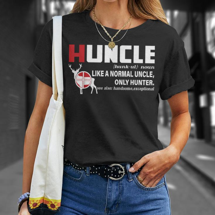 Hunting Uncle Definition Huncle Uncle Hunting Lover Unisex T-Shirt Gifts for Her