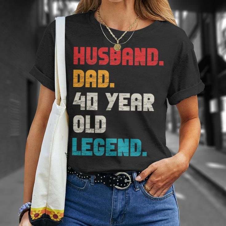 Mens Husband Dad 40-Year-Old Legend 40Th Birthday For Him T-Shirt Gifts for Her