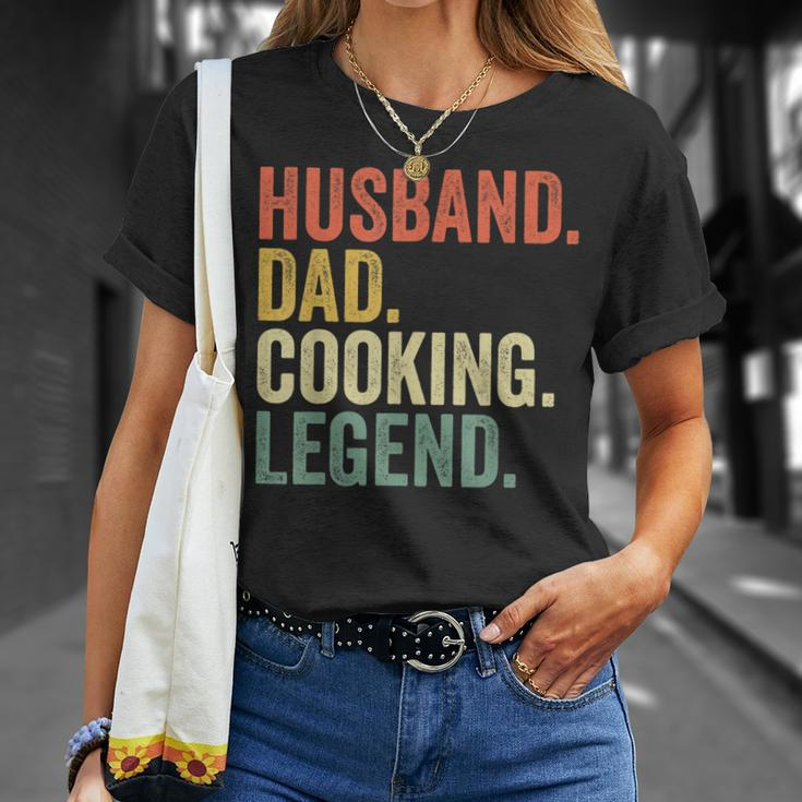 Husband Dad Cooking Legend Funny Cook Chef Father Vintage Gift For Mens Unisex T-Shirt Gifts for Her
