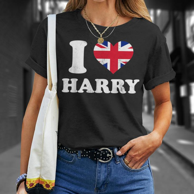 I Love Harry Cool Named Personalized Heart Unisex T-Shirt Gifts for Her