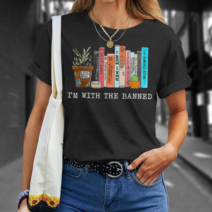 Im With The Banned Books I Read Banned Books Lovers Unisex T-Shirt Gifts for Her