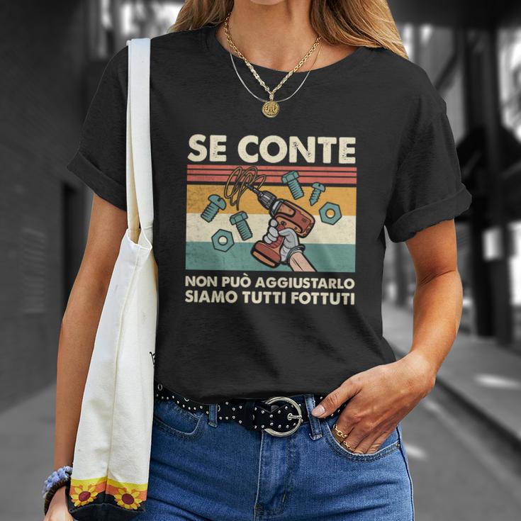 Italienischer Spruch T-Shirt, Humorvolles Cartoon-Figur Tee Geschenke für Sie