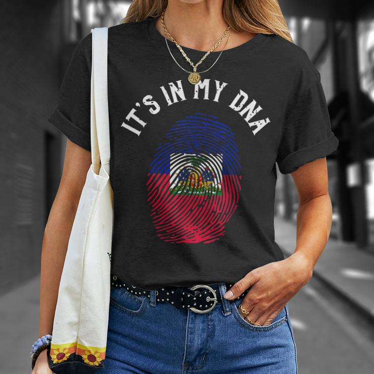 Its In My Dna Fingerprint | Prideful Haitian Gift Unisex T-Shirt Gifts for Her