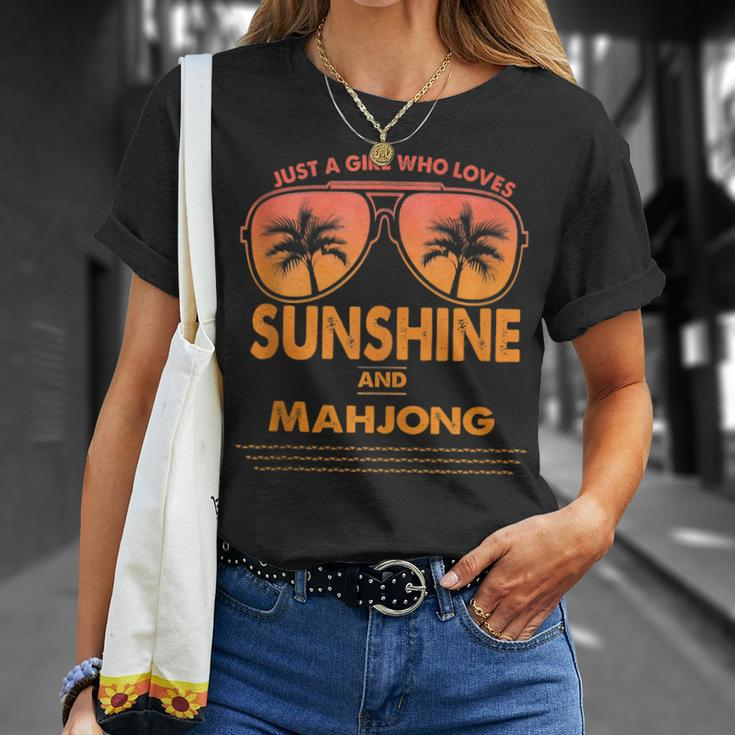 Just A Girl Who Loves Sunshine And Mahjong For Woman Unisex T-Shirt Gifts for Her
