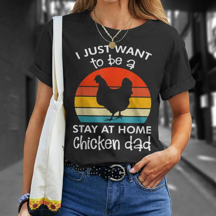 I Just Want To Be A Stay At Home Chicken Dad Vintage Apparel T-Shirt Gifts for Her