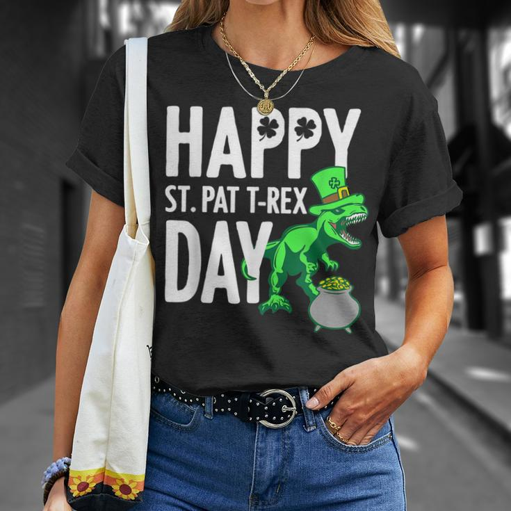 Kids Kids Happy St Pat Trex Day Dino Patricks Day Toddler V2 T-Shirt Gifts for Her