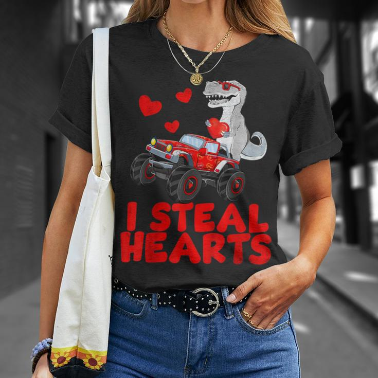 Kids I Steal Hearts Dinosaur Valentines Day For Baby Boys T-Shirt Gifts for Her