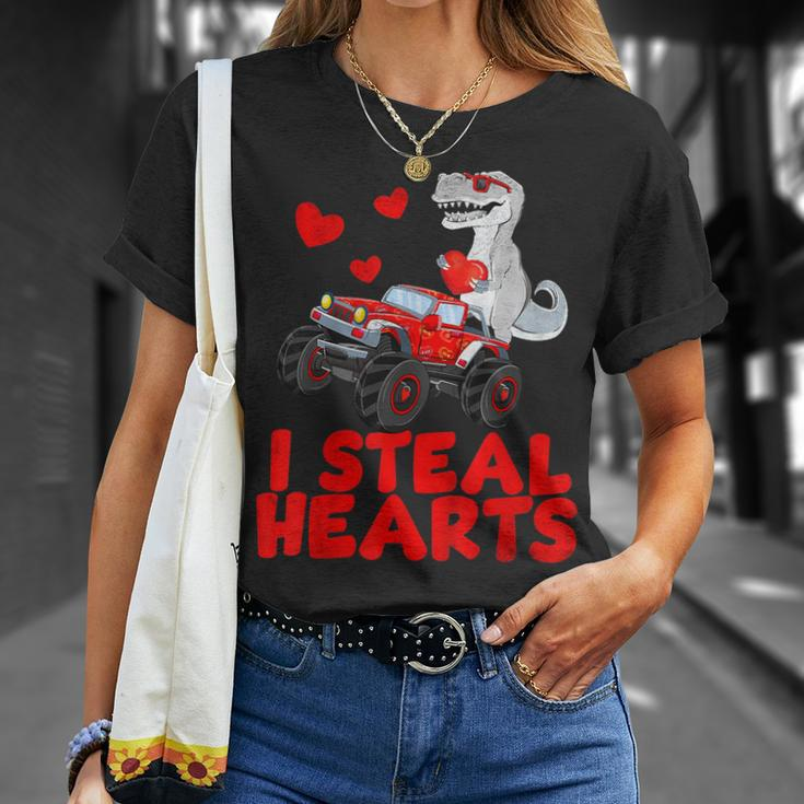Kids I Steal Hearts Dinosaur Valentines Day For Baby Boys V2 T-Shirt Gifts for Her