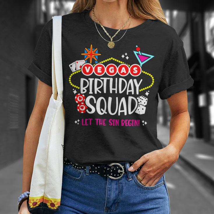 Las Vegas Birthday Vegas Girls Trip Vegas Birthday Squad Unisex T-Shirt Gifts for Her