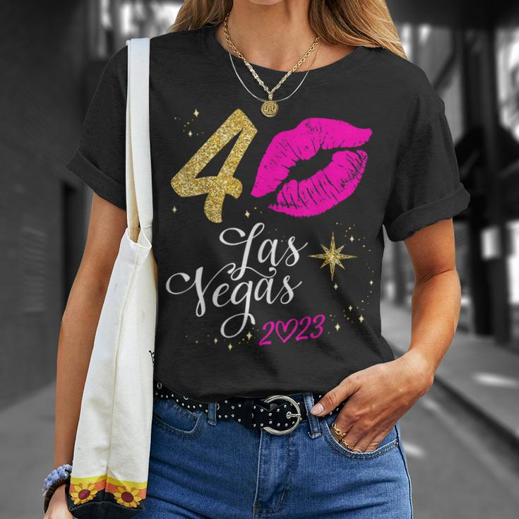 Las Vegas Girls Trip 2023 Vegas 40Th Birthday Squad Unisex T-Shirt Gifts for Her