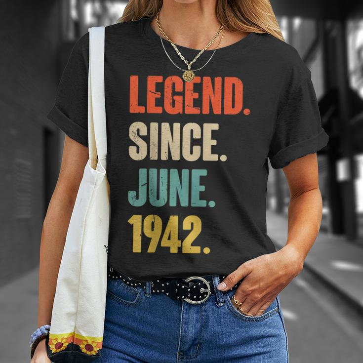 Legend Since Juni 1942 80 Jahre Alt Geschenk 80 Geburtstag T-Shirt Geschenke für Sie