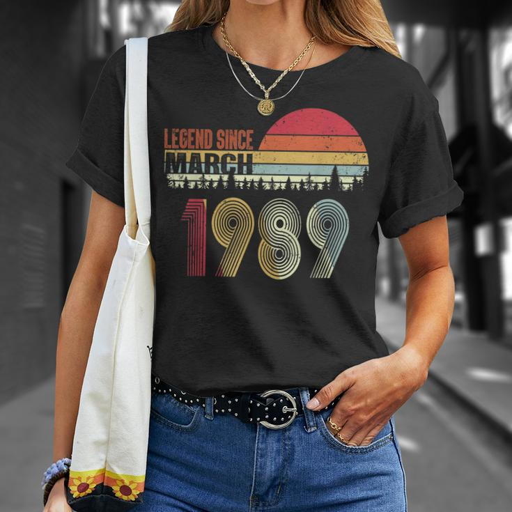 Legend Since March 1989 31St Birthday Gift 31 Years Old Unisex T-Shirt Gifts for Her