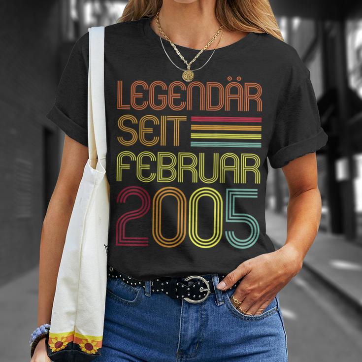 Legendär Seit Februar 2005 Geschenk 18 Geburtstag T-Shirt Geschenke für Sie