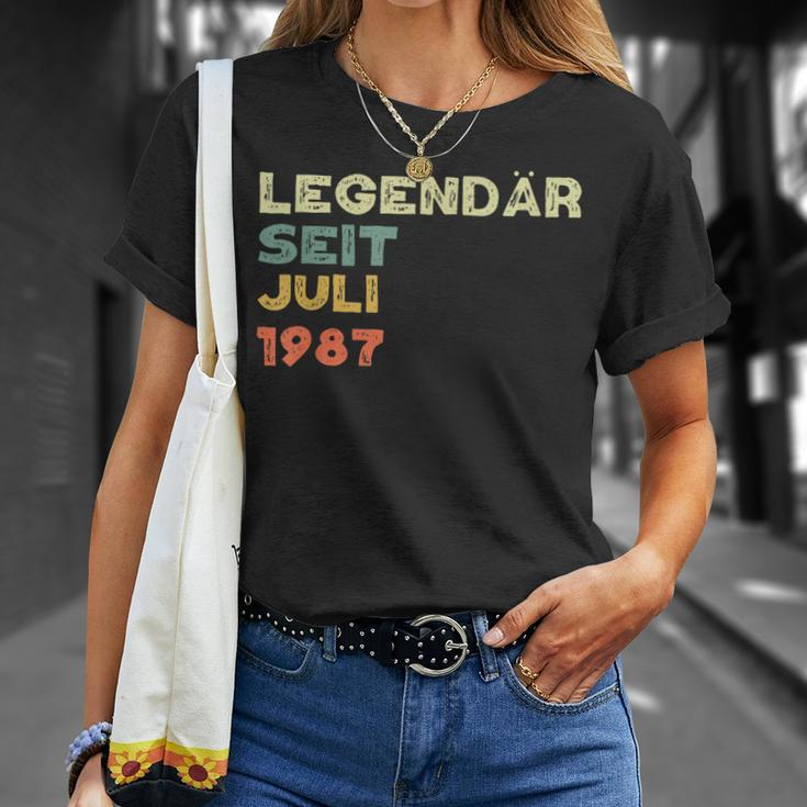 Legendär Seit Juli 1987 Geboren T-Shirt Geschenke für Sie
