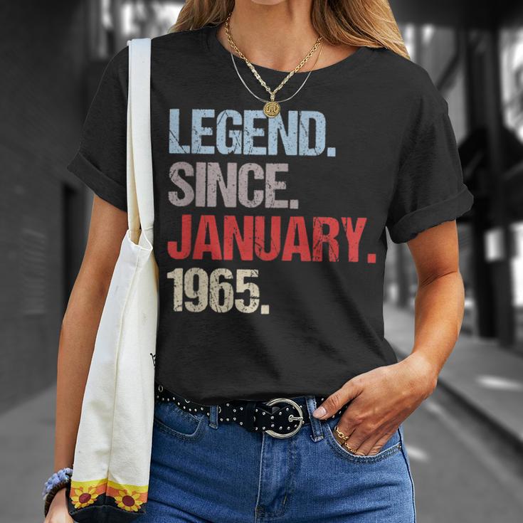 Legende Seit Januar 1965 Jahrgang Geburtstag T-Shirt Geschenke für Sie