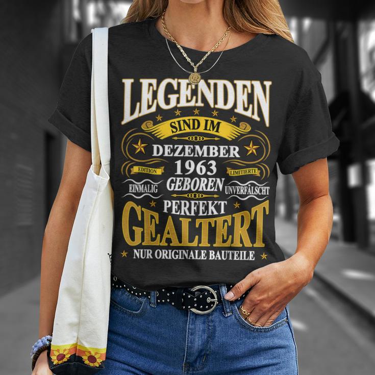 Legenden Dezember 1963 Geboren, 60. Geburtstag Lustiges T-Shirt Geschenke für Sie