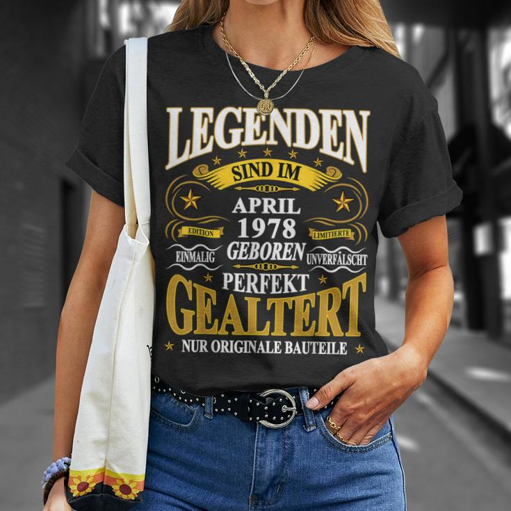 Legenden Sind Im April 1978 Geboren 45 Geburtstag Lustig T-Shirt Geschenke für Sie