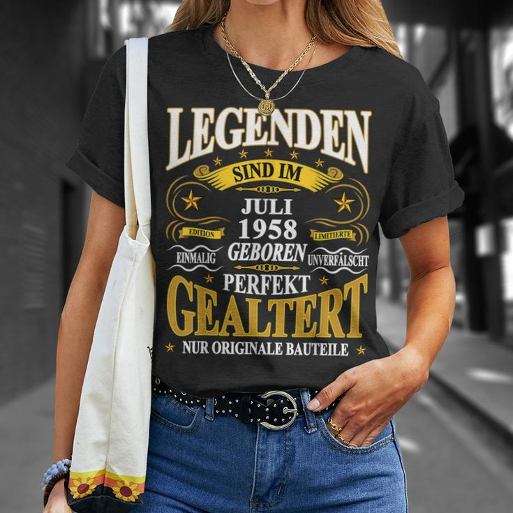 Legenden Sind Im Juli 1958 Geboren 65 Geburtstag Lustig V2 T-Shirt Geschenke für Sie
