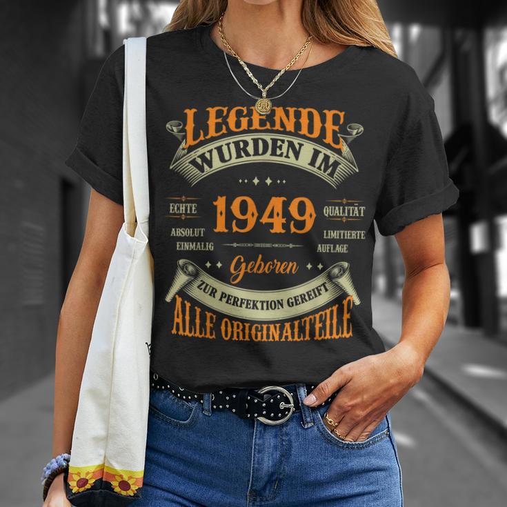 Legenden Wurden Im 1949 Geboren 74 Geburtstag 74 Jahre T-Shirt Geschenke für Sie