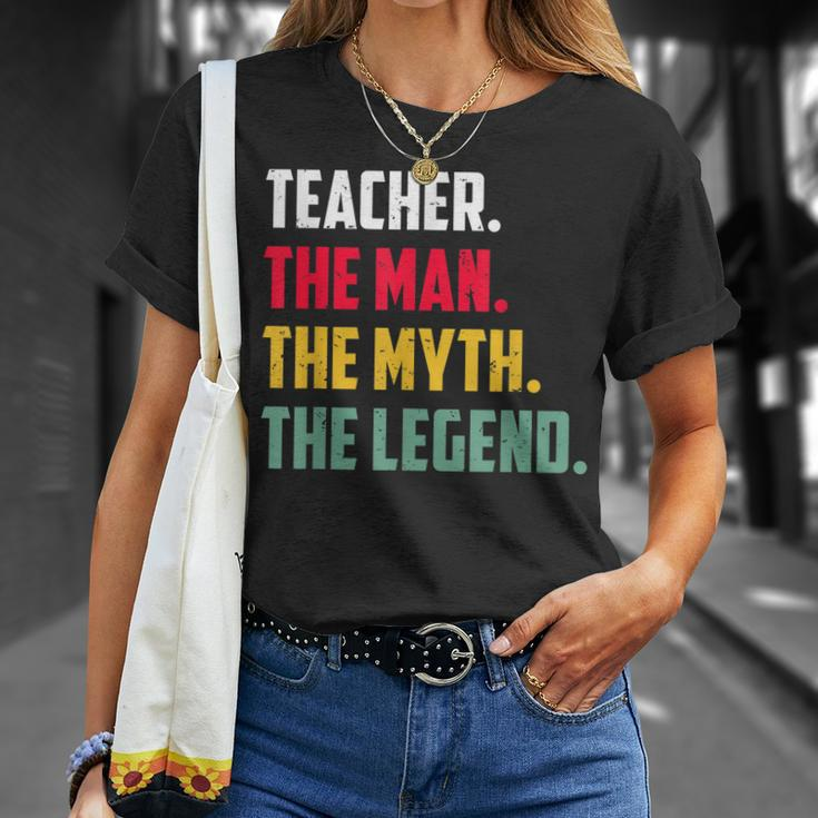 Lehrer Der Mann Mythos Legende Lustiges Wertschätzung T-Shirt Geschenke für Sie