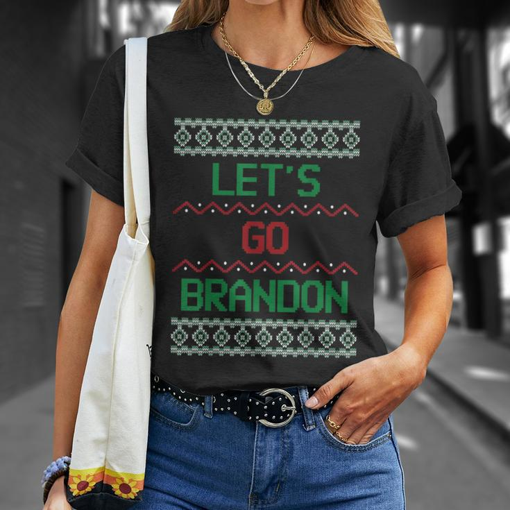 Lets Go Brandon Gift Ugly Christmas Gift Unisex T-Shirt Gifts for Her