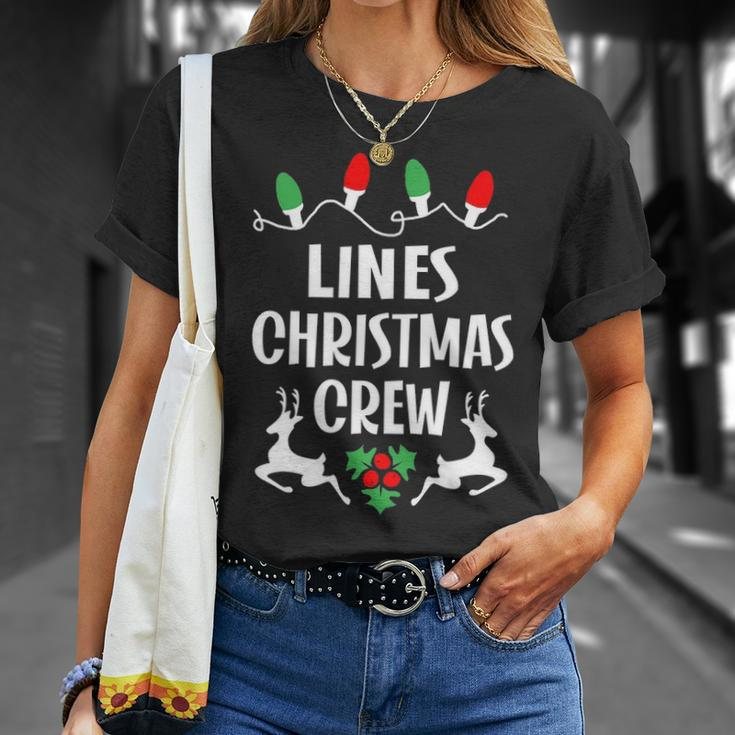 Lines Name Gift Christmas Crew Lines Unisex T-Shirt Gifts for Her