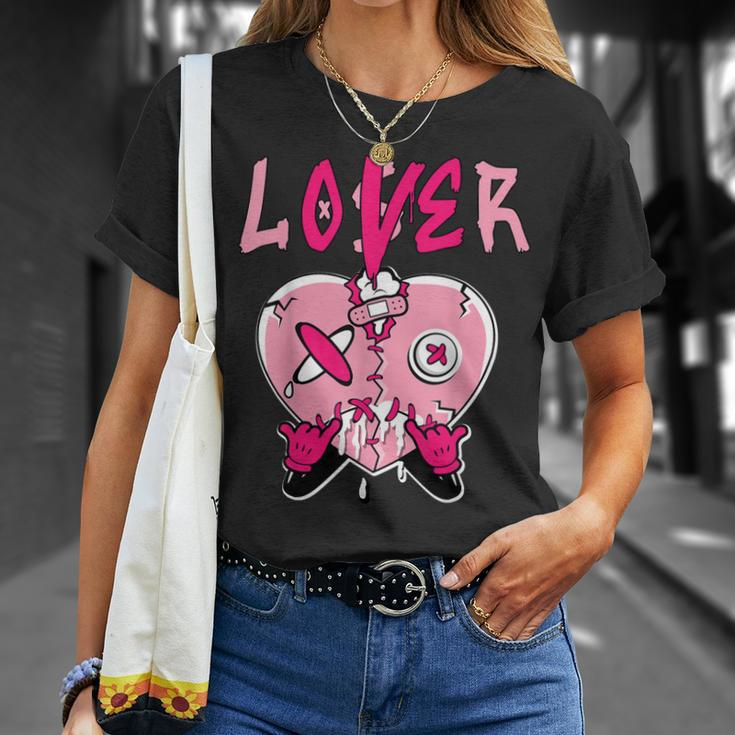 Loser Lover Heart Dripping Low Triple Pink Matching Unisex T-Shirt Gifts for Her