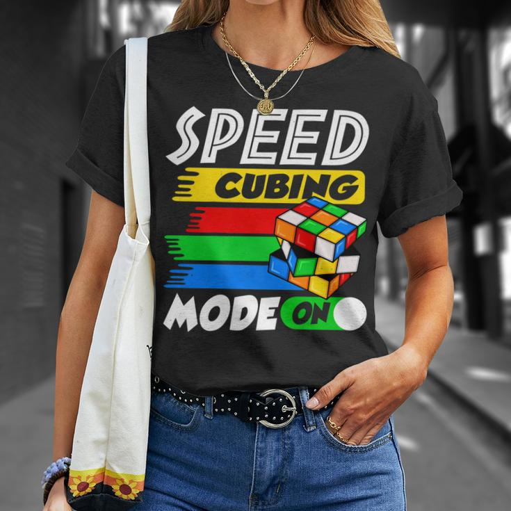 Lover Speed Cubing Mode On Cube Puzzle Cuber T-Shirt Gifts for Her