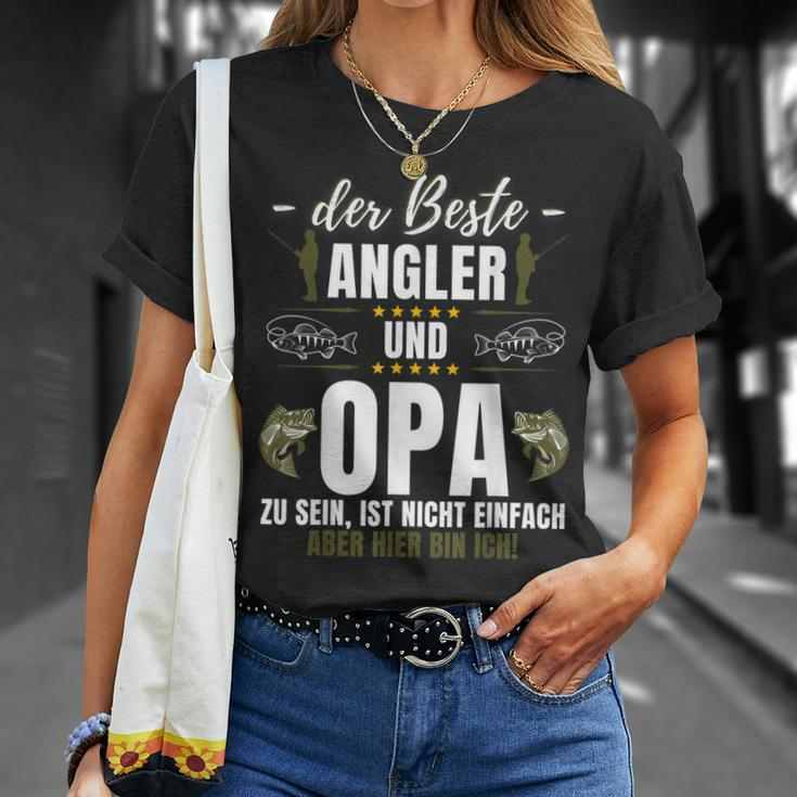 Lustiges Angel Angeln Fischen Fischer Angler Opa Spruch T-Shirt Geschenke für Sie