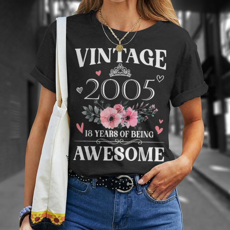 Made In 2005 18 Year Old 18Th Birthday For Girl T-shirt Gifts for Her