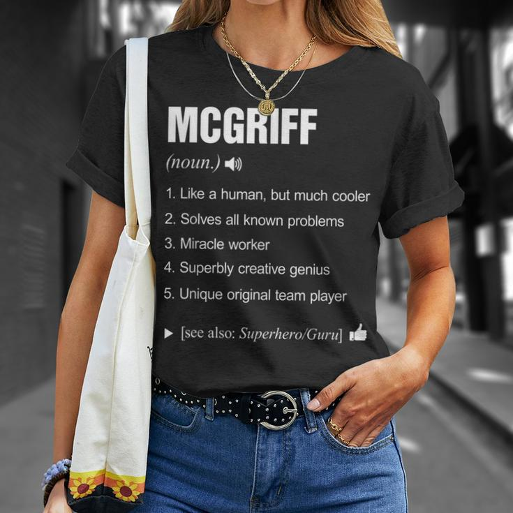 Mcgriff Definition Meaning Name Named _ Funny Unisex T-Shirt Gifts for Her