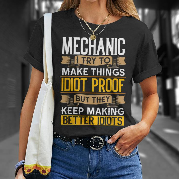 Mechanic Sarcastic Graphic Funny Repair Shop Unisex T-Shirt Gifts for Her