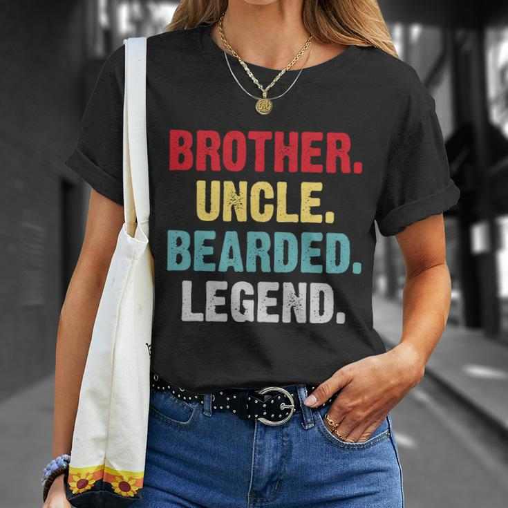 Mens Bearded Brother Uncle Beard Legend Vintage Retro Shirt Funny Funcle Unisex T-Shirt Gifts for Her